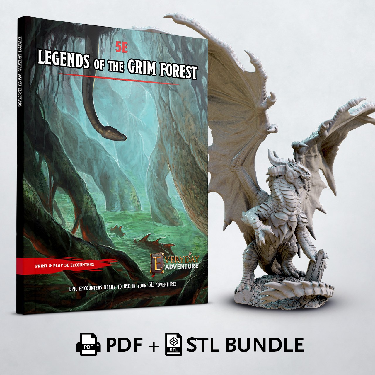 Instant Encounters 5E: Legends of the Grim Forest BUNDLE (PDF + STL)